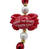 42" Crab with Red, White and Gold Beads (Each)