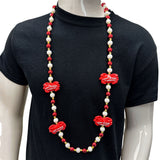 42" Crab with Red, White and Gold Beads (Each)