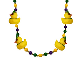 42" Mardi Gras Masked Rubber Duck Mardi Gras Beads (Each)