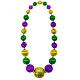 48" Purple, Green and Gold Graduated Balls Necklace (Each)