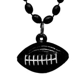 33" Black and Gold Football Mardi Gras Beads (Each)