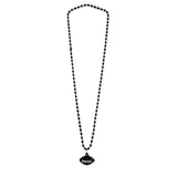 33" Black and Gold Football Mardi Gras Beads (Each)