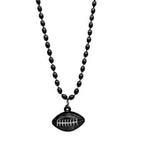 33" Black and Gold Football Mardi Gras Beads (Each)