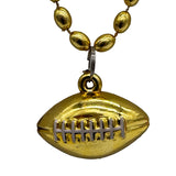 33" Black and Gold Football Mardi Gras Beads (Each)