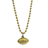 33" Black and Gold Football Mardi Gras Beads (Each)