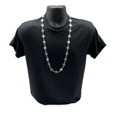 36" Chopper Bead Necklace - Metallic Silver (Each)