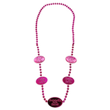 36" Bride-To-Be Bead Necklace - Metallic Hot Pink (Each)