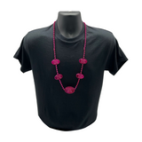 36" Bride-To-Be Bead Necklace - Metallic Hot Pink (Each)