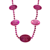 36" Bride-To-Be Bead Necklace - Metallic Hot Pink (Each)