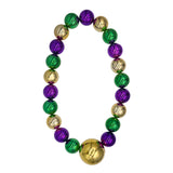 60/100mm - Purple, Green and Gold Round Balls Necklace (Each)