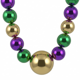 60/100mm - Purple, Green and Gold Round Balls Necklace (Each)