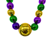 60/100mm - Purple, Green and Gold Round Balls Necklace (Each)