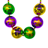 48" 100mm Ball with Fleur de Lis Print Purple Green Gold (Each)