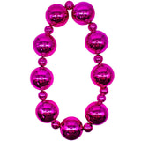 54" 40/100mm Hot Pink Big Balls Necklace (Each)