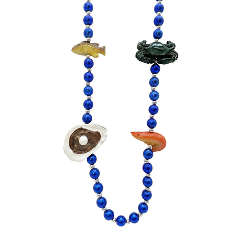42" Crab, Fish, Shrimp and Clam Necklace (Each)