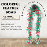 6' Red, Green and White Boa (Each)