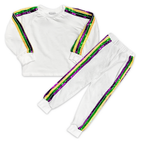 Mardi Gras Sequin Jogger Set (Each)