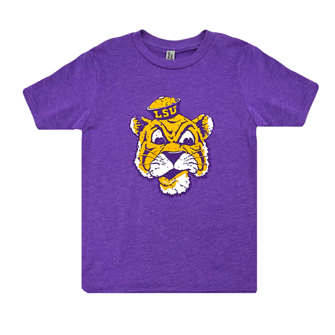 Youth Purple Vintage Mike the Tiger T-Shirt (Each)