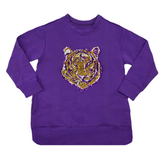 Children's Purple Sequin Tiger Sweater (Each)