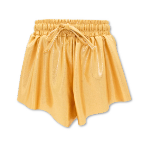 Children's Gold Shimmer Flowy Shorts (Each)
