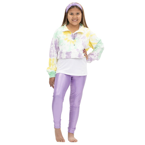 Children's Cropped Mardi Gras Tie Dye Sweatshirt (Each)