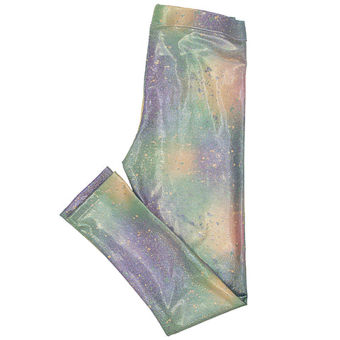 Children's Mardi Gras Shimmer Splatter Leggings (Each)