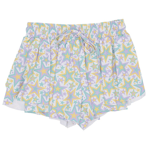 Children's Mardi Gras Pastel Star Flowy Shorts (Each)