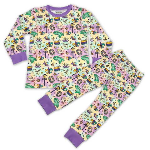 Children's Ombre Mardi Gras Pajamas (Each)