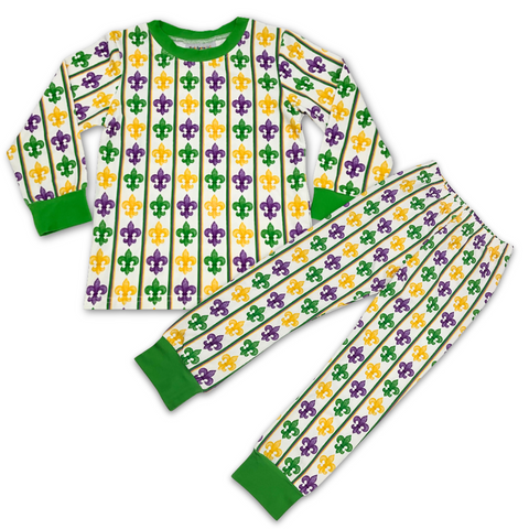 Children's Mardi Gras Fleur de Lis Pajamas (Each)