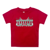 Children's Red Christmas Gingham Streetcar T-Shirt (Each)