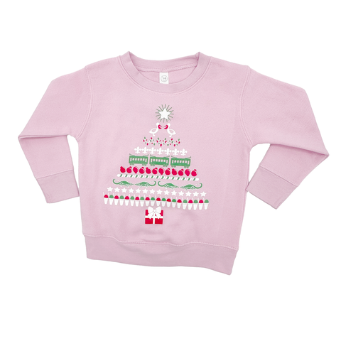 Children's Pink Cajun Christmas Tree Sweatshirt (Each)
