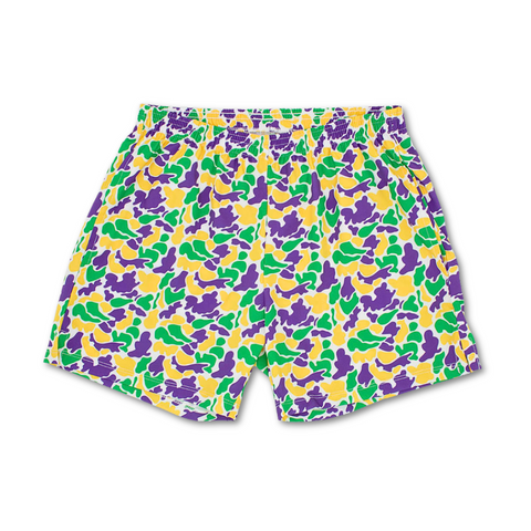 Mardi Gras Camo Shorts Kids - (Each)