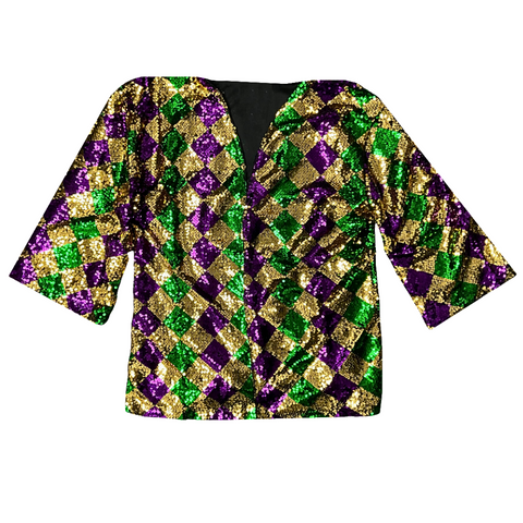 Purple, Green and Gold Sequin Cardigan (Each)