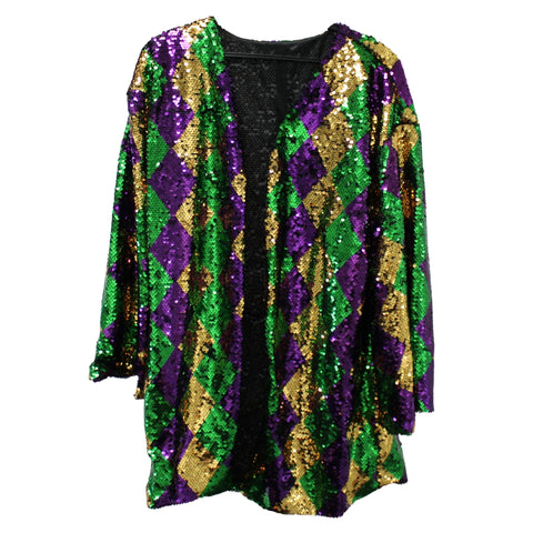 Purple, Green and Gold Sequin Cardigan (Each)