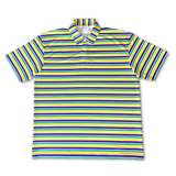 Purple, Green, and Gold Stripe UPF 50 Men's Short Sleeve Polo (Each)