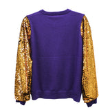 Purple and Gold Sequin Game Day Sweater (Each)