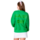 Green Game Day Football Crewneck Sweater (Each)