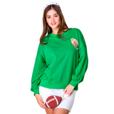 Green Game Day Football Crewneck Sweater (Each)