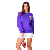 Purple Game Day Football Crewneck Sweater (Each)