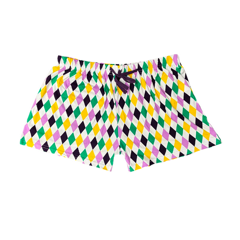 Adult Mardi Harlequin Sleep Shorts (Each)