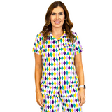 Adult Mardi Harlequin Short Sleeve Sleep Shirt (Each)