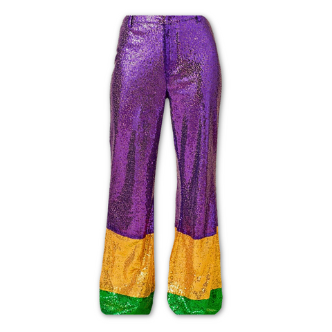 Mardi Gras Sequin Wide Leg Pants (Each)