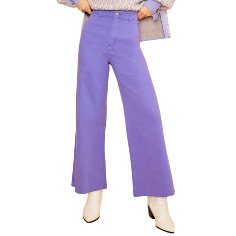 Purple Mardi Gras Wide Leg Stretch Jeans (Each)