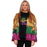 Mardi Gras Fringe Cardigan (Each)