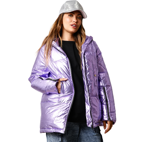 Lavender Foil Puffer Jacket (Each)