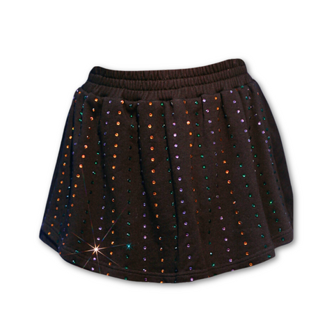 Black Mardi Gras Rhinestone Skort (Each)