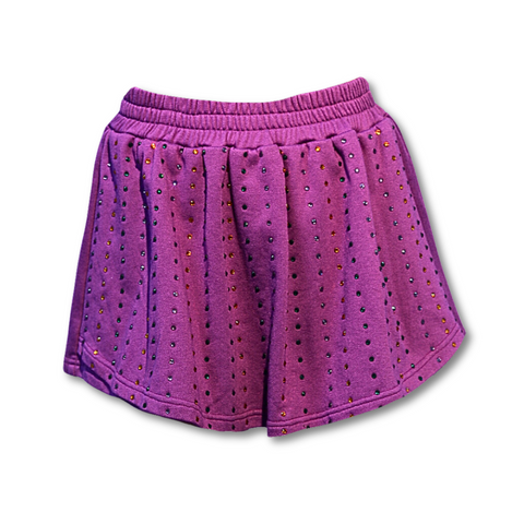 Purple Mardi Gras Rhinestone Skort (Each)