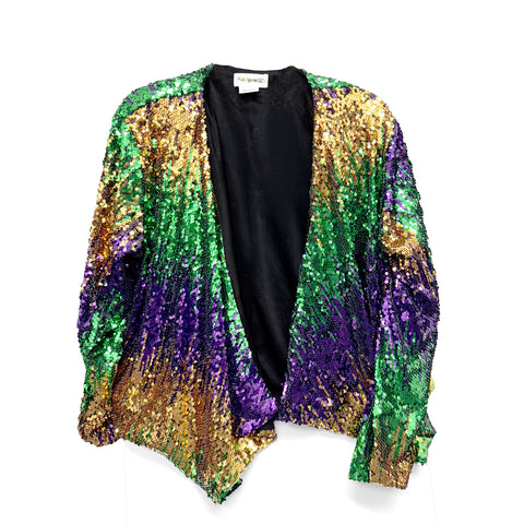 Mardi Gras Sequin Waterfall Cardigan (Each)