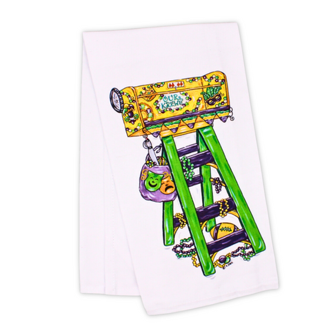 Mardi Gras Ladder Tea Towel (Each)