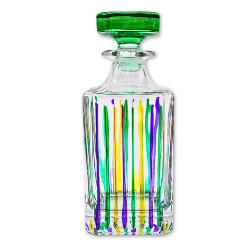 Timeless Mardi Gras Glass Decanter (Each)